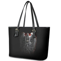 Skull Leather Tote Bag Death Angel Hold Skull - Wonder Print Shop