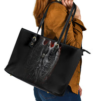 Skull Leather Tote Bag Death Angel Hold Skull - Wonder Print Shop