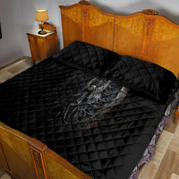 Skull Quilt Bed Set Death Angel Hold Skull - Wonder Print Shop