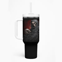 Skull Tumbler With Handle Death Angel Hold Skull - Wonder Print Shop
