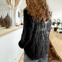 Skull Women Casual Shirt Death Angel Hold Skull - Wonder Print Shop