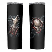 Skull Skinny Tumbler Skeleton Ripped inside - Wonder Print Shop