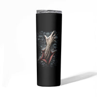 Skull Skinny Tumbler Skeleton Ripped inside - Wonder Print Shop