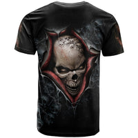 Skull T Shirt Skeleton Ripped inside - Wonder Print Shop