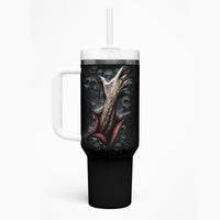 Skull Tumbler With Handle Skeleton Ripped inside - Wonder Print Shop