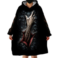 Skull Wearable Blanket Hoodie Skeleton Ripped inside - Wonder Print Shop