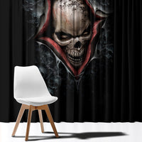 Skull Window Curtain Skeleton Ripped inside - Wonder Print Shop