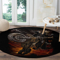 flaming-skull-round-carpet-death-angel-riding-motocycle