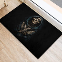Grim Reaper Rubber Doormat The Ferryman Of The Underworld with Charon Skull Black - Wonder Print Shop