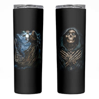 Grim Reaper Skinny Tumbler The Ferryman Of The Underworld with Charon Skull Black - Wonder Print Shop