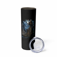 Grim Reaper Skinny Tumbler The Ferryman Of The Underworld with Charon Skull Black - Wonder Print Shop