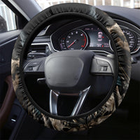 Grim Reaper Steering Wheel Cover The Ferryman Of The Underworld with Charon Skull Black - Wonder Print Shop
