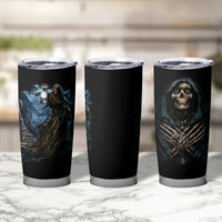 Grim Reaper Tumbler Cup The Ferryman Of The Underworld with Charon Skull Black - Wonder Print Shop