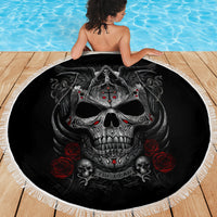 Skull Beach Blanket Cross Snake Bloody Skull - Wonder Print Shop