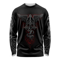 Skull Long Sleeve Shirt Cross Snake Bloody Skull - Wonder Print Shop