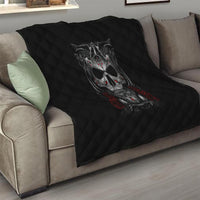 Skull Quilt Cross Snake Bloody Skull - Wonder Print Shop