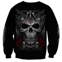 Skull Sweatshirt Cross Snake Bloody Skull - Wonder Print Shop