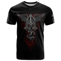 Skull T Shirt Cross Snake Bloody Skull - Wonder Print Shop