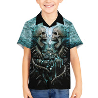 Flame Twin Skull Hawaiian Shirt Skeleton Inside - Wonder Print Shop