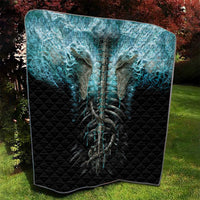 Flame Twin Skull Quilt Skeleton Inside - Wonder Print Shop