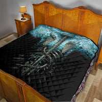 Flame Twin Skull Quilt Skeleton Inside - Wonder Print Shop