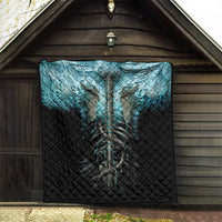 Flame Twin Skull Quilt Skeleton Inside - Wonder Print Shop