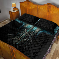 Flame Twin Skull Quilt Bed Set Skeleton Inside - Wonder Print Shop
