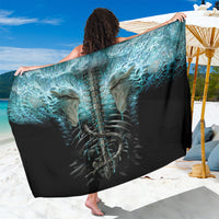Flame Twin Skull Sarong Skeleton Inside - Wonder Print Shop