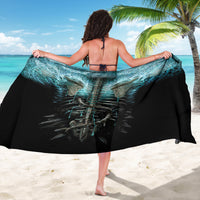 Flame Twin Skull Sarong Skeleton Inside - Wonder Print Shop