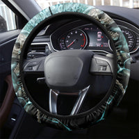 Flame Twin Skull Steering Wheel Cover Skeleton Inside - Wonder Print Shop