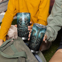Flame Twin Skull Tumbler Cup Skeleton Inside - Wonder Print Shop