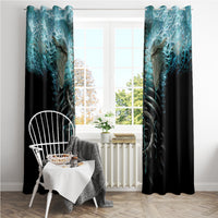 Flame Twin Skull Window Curtain Skeleton Inside - Wonder Print Shop