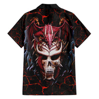 Infernal Draconic Skull Hawaiian Shirt Embracing the Fiery Soul - Wonder Print Shop