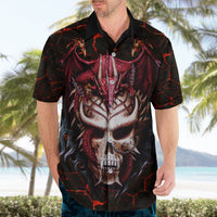 Infernal Draconic Skull Hawaiian Shirt Embracing the Fiery Soul - Wonder Print Shop