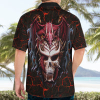 Infernal Draconic Skull Hawaiian Shirt Embracing the Fiery Soul - Wonder Print Shop