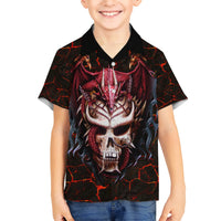 Infernal Draconic Skull Hawaiian Shirt Embracing the Fiery Soul - Wonder Print Shop