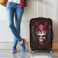 Infernal Draconic Skull Luggage Cover Embracing the Fiery Soul - Wonder Print Shop
