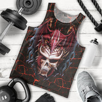 Infernal Draconic Skull Men Tank Top Embracing the Fiery Soul DT01