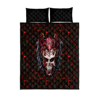 Infernal Draconic Skull Quilt Bed Set Embracing the Fiery Soul - Wonder Print Shop