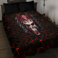 Infernal Draconic Skull Quilt Bed Set Embracing the Fiery Soul - Wonder Print Shop