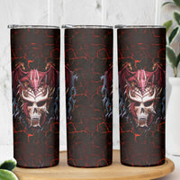 Infernal Draconic Skull Skinny Tumbler Embracing the Fiery Soul - Wonder Print Shop