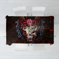 Infernal Draconic Skull Tablecloth Embracing the Fiery Soul - Wonder Print Shop