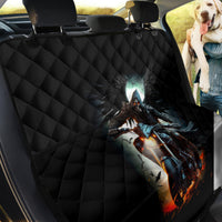 Flaming Skull Back Car Seat Cover Celestial Riders with Angel Wings - Wonder Print Shop
