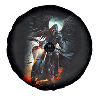 Flaming Skull Spare Tire Cover Celestial Riders with Angel Wings - Wonder Print Shop