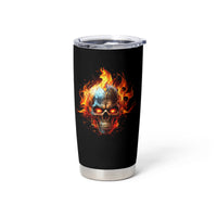 Flaming Skull Tumbler Cup Celestial Riders with Angel Wings - Wonder Print Shop
