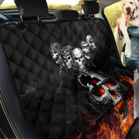 Flaming Skull Hoodie Back Car Seat Cover Spectral Pyre - Wonder Print Shop