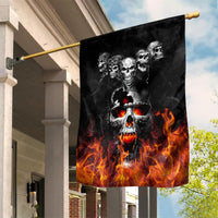 Flaming Skull Hoodie Garden Flag Spectral Pyre - Wonder Print Shop