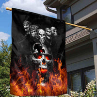 Flaming Skull Hoodie Garden Flag Spectral Pyre - Wonder Print Shop