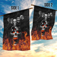 Flaming Skull Hoodie Garden Flag Spectral Pyre - Wonder Print Shop