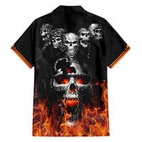 Flaming Skull Hoodie Hawaiian Shirt Spectral Pyre - Wonder Print Shop